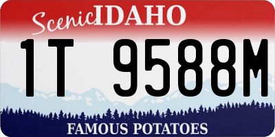 ID license plate 1T9588M