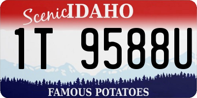 ID license plate 1T9588U