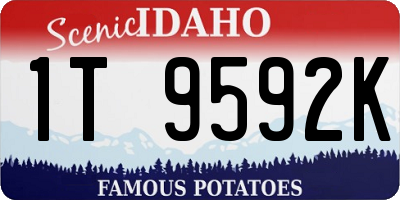 ID license plate 1T9592K