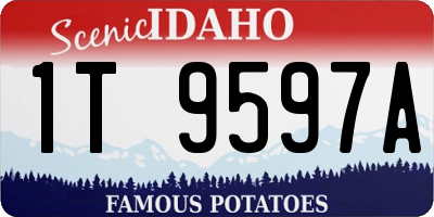 ID license plate 1T9597A