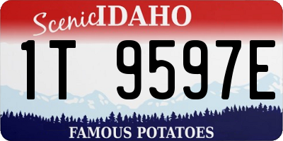 ID license plate 1T9597E