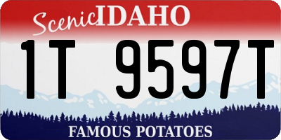 ID license plate 1T9597T
