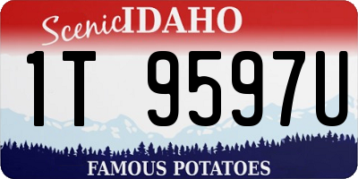 ID license plate 1T9597U
