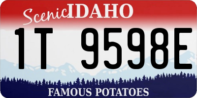 ID license plate 1T9598E