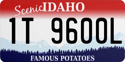 ID license plate 1T9600L