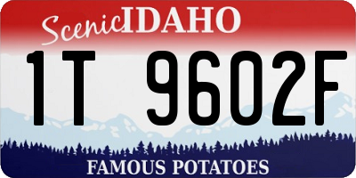 ID license plate 1T9602F
