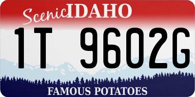 ID license plate 1T9602G