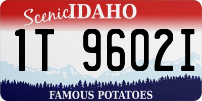 ID license plate 1T9602I