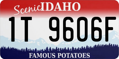 ID license plate 1T9606F