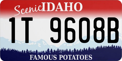 ID license plate 1T9608B