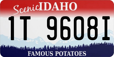 ID license plate 1T9608I
