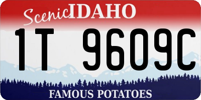 ID license plate 1T9609C
