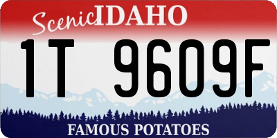 ID license plate 1T9609F