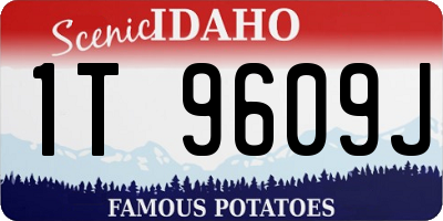 ID license plate 1T9609J