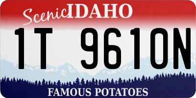 ID license plate 1T9610N