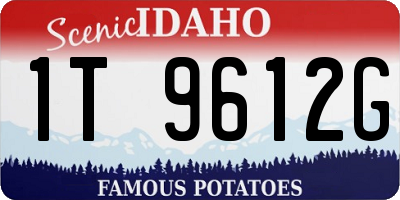 ID license plate 1T9612G