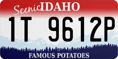 ID license plate 1T9612P