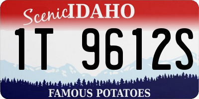 ID license plate 1T9612S