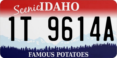 ID license plate 1T9614A