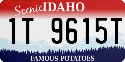ID license plate 1T9615T