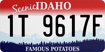 ID license plate 1T9617F