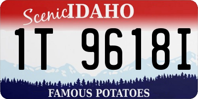 ID license plate 1T9618I
