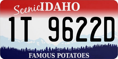 ID license plate 1T9622D