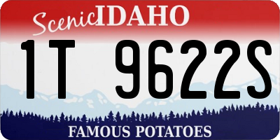 ID license plate 1T9622S