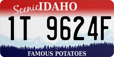 ID license plate 1T9624F