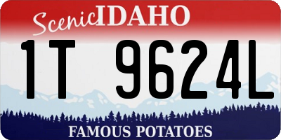 ID license plate 1T9624L