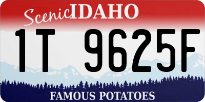 ID license plate 1T9625F