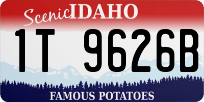ID license plate 1T9626B