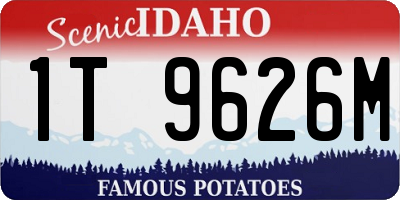 ID license plate 1T9626M