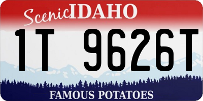 ID license plate 1T9626T