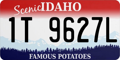 ID license plate 1T9627L