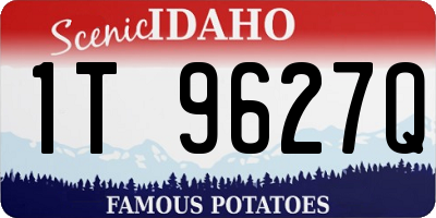 ID license plate 1T9627Q