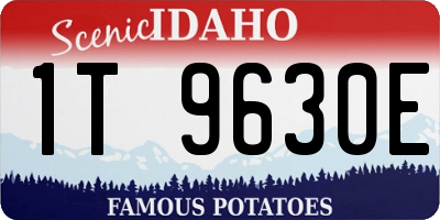ID license plate 1T9630E