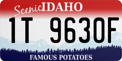 ID license plate 1T9630F