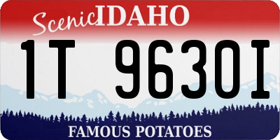 ID license plate 1T9630I