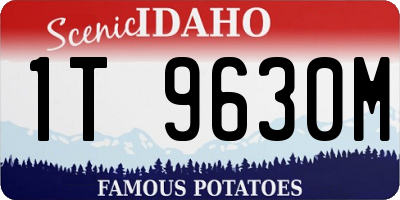 ID license plate 1T9630M