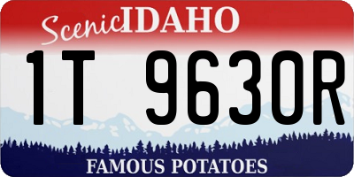 ID license plate 1T9630R