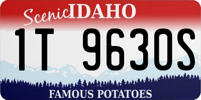 ID license plate 1T9630S