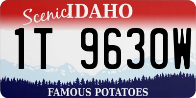 ID license plate 1T9630W