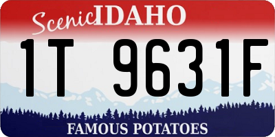 ID license plate 1T9631F