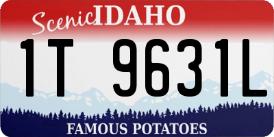 ID license plate 1T9631L