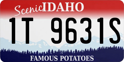ID license plate 1T9631S