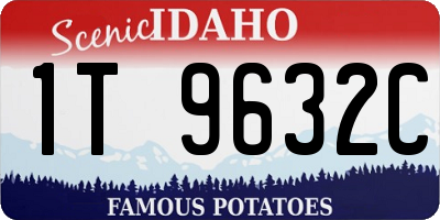 ID license plate 1T9632C