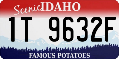 ID license plate 1T9632F