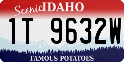 ID license plate 1T9632W