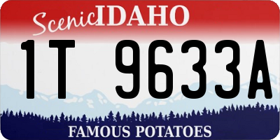 ID license plate 1T9633A